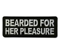 Embroidered Bearded for Her Pleasure Iron on Patch