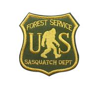 Embroidered Bigfoot Hook Patch Tactical Badge National Flag Forest Patches 1.8 * 3.5 Inch Patches for Shirts Backpacks Hats Jackets (Glod)