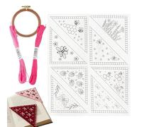 Embroidered Bookmark, Spring and Summer Theme Hand Sewing and Embroidery Work Bookmark Craft Set, for Felt Crafts as well as Watercolour Painting as Side Marking while Reading Crochet