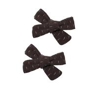 Embroidered Bowknot Hair Clip 2PCS Side Pin for Kids Secure Grip Comfortable Design Everyday and Festival Essential Bowknot Clip for Kids Girl