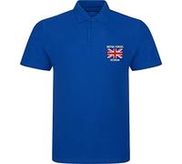 Embroidered British Forces Veteran UK Flag Logo Left Chest Polo Shirt Remembrance Day Royal Armed Forces Unisex Gift Polo Top (Royal, 3XL, 3X_l)