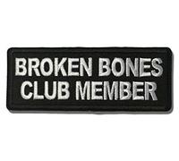 Embroidered Broken Bones Club Member Iron on Patch