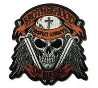 Embroidered Brotherhood of Bikers Respect and Loyalty Skull Iron on Patch