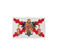 Embroidered Burgundy Cross Patches Flag with Official Colours - Biker Crest, Spanish Empire Embroidered Patches - Military Thirds (Burgundy Cross)