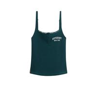 Embroidered Button Tank Top for Women Superdry Athletic Essentials Vert XS