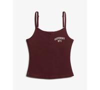 Embroidered Button Tank Top for Women Superdry Athletic Essentials Violet M