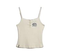 Superdry Athletic Embroider Button Sleeveless T-shirt White S Woman