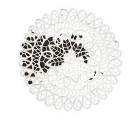 Embroidered Coaster 2pcs Embroidery Lace Coasters, Insulated Bowl Mats, Bedside Table Mats, Tablecloths, Circular Hollowed Out Placemats(White-08,25CM)