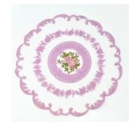 Embroidered Coaster 4pcs Embroidered Dinning Table Cloth Elegant Round Lace Tablecloth Coffee Coasters Party Wedding Decoration(Light Purple)