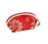 Embroidered Coin Pouch - Floral Chinese Style Coin Purse with Zipper | Vintage Silk Wallet Clutch for Women, Elegant Embroidery Design, Pocket-Sized Organizer for Change, Travel,