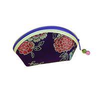 Embroidered Coin Pouch - Floral Chinese Style Coin Purse with Zipper | Vintage Silk Wallet Clutch for Women, Elegant Embroidery Design, Pocket-Sized Organizer for Change, Travel,
