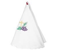 Embroidered Communion Cover, Wrinkle Resistant White Polyester Altar Cloth | Reusable Protection for Communion Elements and Tableware, Suitable for Worship Services, Religious Events, Clergy, Home