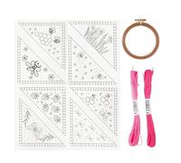 Embroidered Corner Bookmark - Spring & Summer Theme Craft | Bookmark Making Kits - for Watercolor Painting Felt Craft Bookmark Reading and Hook for