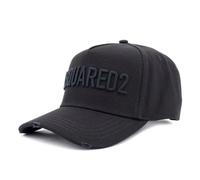 Embroidered Cotton Gabardine Baseball Cap - male - Dsquared2 - Hats & Caps - Black - ONE SIZE - Accessories ONE SIZE