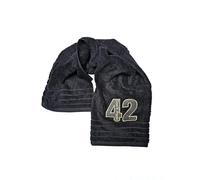 Embroidered Don't Panic 42 Black/Gold hand Towel, Towel Day, 25th May, Luxury Towels, Hitchhiker's Towel