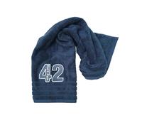 Embroidered Don't Panic Dark Blue/White hand Towel, Towel Day, 25th May, Luxury Towels, Hitchhiker's Towel