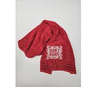 Embroidered Don't Panic red colour hand Towel, Towel Day, 25th May, Luxury Towels, Hitchhikers Towel