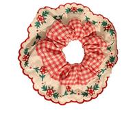 Embroidered Elastic Hair Bands For Women Double Duty Headbands And Sweet Hair Accessories Large Scrunchies