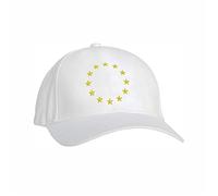 Embroidered European Star Baseball Cap, European Union,EU Stars Flag Hat EU Embroidered Logo(White)