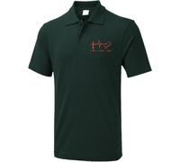 Embroidered Faith, Hope, Love Unisex Adults Polo Shirt, Christians Faith Beleive Polo Shirt, Religious Blessed Poloshirt, Casual Wear Polo Shirt for Adults Bottle Green