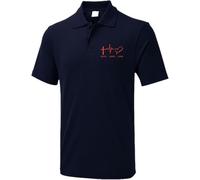 Embroidered Faith, Hope, Love Unisex Adults Polo Shirt, Christians Faith Beleive Polo Shirt, Religious Blessed Poloshirt, Casual Wear Polo Shirt for Adults Navy