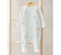 Embroidered Flower All in One WHITE Up To 1 Month