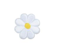 Embroidered Flower Fabric Patches 12pcs Cute Embroideried Iron on Patches Daisy Sunflower Bee Butterfly Animal Patch Applique Repair for Jeans Hats Bags Clothing(12pcs 4cmWhite Daisy)