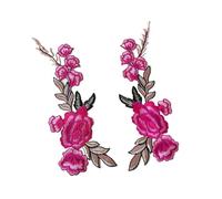 Embroidered Flower Fabric Patches 1Mirror Pair Cute Embroidery Small Flower Patch Computer Embroidered Clothes Decoration Accessories(Color 2)