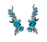 Embroidered Flower Fabric Patches 1Mirror Pair Cute Embroidery Small Flower Patch Computer Embroidered Clothes Decoration Accessories(Color 7)