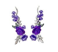 Embroidered Flower Fabric Patches 1Mirror Pair Cute Embroidery Small Flower Patch Computer Embroidered Clothes Decoration Accessories(Color 6)