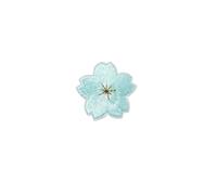 Embroidered Flower Fabric Patches 5pcs Colorful Cherry Blossoms Patches Clothe Embroidery Applique Sewing Supplies Decorative Pink Green Blue Red Sakura(Color 3)