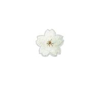 Embroidered Flower Fabric Patches 5pcs Colorful Cherry Blossoms Patches Clothe Embroidery Applique Sewing Supplies Decorative Pink Green Blue Red Sakura(Color 2)