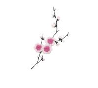 Embroidered Flower Fabric Patches Fabric Plum Blossom Applique Patch Thermocollant Clothes Stickers,Flower Embroidered Iron on Patches for Dress,Clothing(Pink-01)
