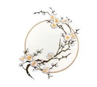 Embroidered Flower On Patch 1PC Plum Blossom Applique Patch | Plum Blossom Applique Fabric Sticker Iron on Sew Repair(Color 1)