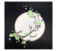 Embroidered Flower On Patch 1PC Plum Blossom Applique Patch | Plum Blossom Applique Fabric Sticker Iron on Sew Repair(Color 9)