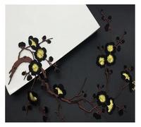 Embroidered Flower On Patch 1pc Plum Blossom Applique Patch | Plum Blossom Applique Fabric Sticker Iron on Sew Repair(Color 12)