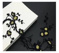 Embroidered Flower On Patch 1pc Plum Blossom Applique Patch | Plum Blossom Applique Fabric Sticker Iron on Sew Repair(Color 8)