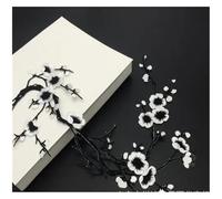 Embroidered Flower On Patch 1pc Plum Blossom Applique Patch | Plum Blossom Applique Fabric Sticker Iron on Sew Repair(Color 9)