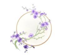 Embroidered Flower On Patch 1PC Plum Blossom Applique Patch | Plum Blossom Applique Fabric Sticker Iron on Sew Repair(Color 10)