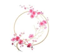 Embroidered Flower On Patch 1PC Plum Blossom Applique Patch | Plum Blossom Applique Fabric Sticker Iron on Sew Repair(Color 12)