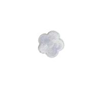 Embroidered Flower On Patch 1pc White Flowers Fabric Applique
