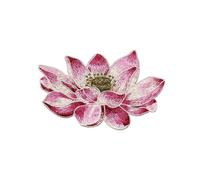 Embroidered Flower Patches 1 Piece Soft Lotus Flower Patch Embroidered DIY Bag Appliques Sew On Patches for Clothes Cheongsam Wedding Dress Accessory(Pink)