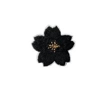 Embroidered Flower Patches 5pcs Colorful Cherry Blossoms Patches Clothe Embroidery Applique Sewing Supplies Decorative Pink Green Blue Red Sakura(Color 4)