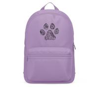 Embroidered Flower Paw Print Girls Mini Backpack Kids Floral Back to Nursery School Essential Bag, One Size, Lavender