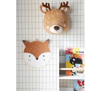 Embroidered Fox Wall Decoration brown