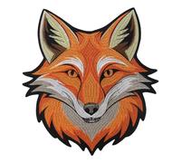 Embroidered Foxes Iron On Patches Decor Aesthetic Forrest Nature Tree Landscape Fox Applique for Clothing Hat, Jacket, Backpack (A 1piece)