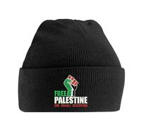 Embroidered Free Palestine End Israeli Occupation Beanie End War Unisex Beanie (Black)