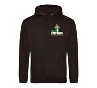 Embroidered Free Palestine End Israeli Occupation Hoodie, Gaza Freedom Protest Unisex Hooded Sweatshirt Top(S, Black)