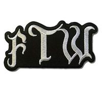 Embroidered FTW Forever Two Wheels in Old English Iron on Patch