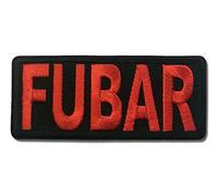 Embroidered FUBAR F'd Up Beyond All Repair Red Iron on Patch